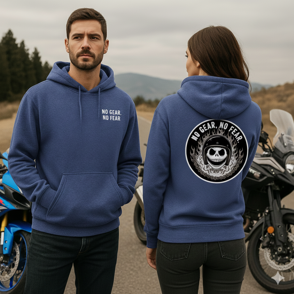 Unisex French Terry Hoodie — No Gear, No Fear Edition