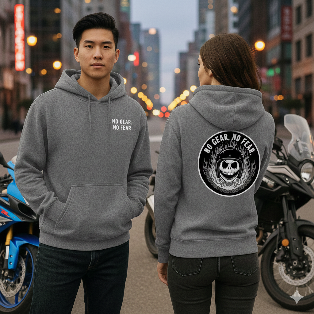 Unisex French Terry Hoodie — No Gear, No Fear Edition