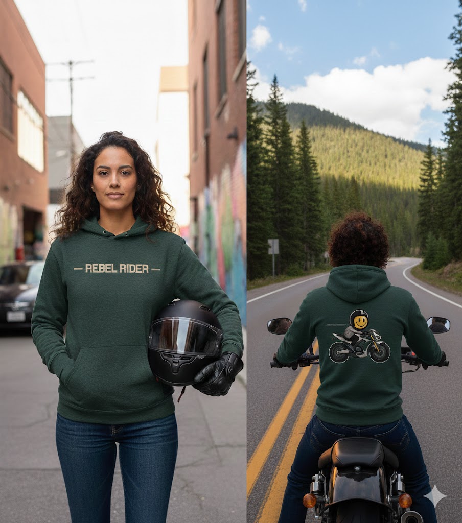 Rebel Rider, Serenity Now, Speed Later, Motorcycle Unisex Hoodie