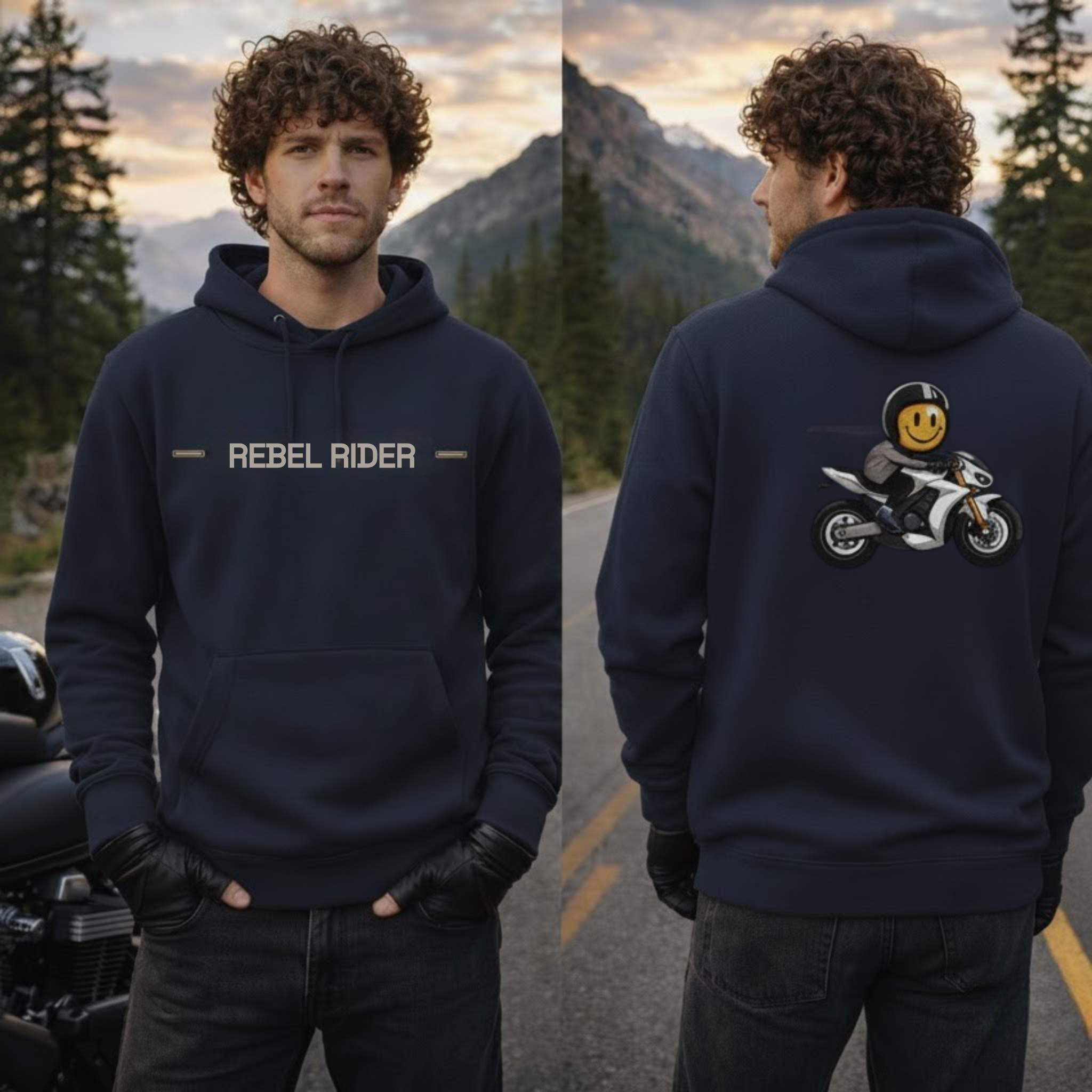 Rebel Rider, Serenity Now, Speed Later, Motorcycle Unisex Hoodie