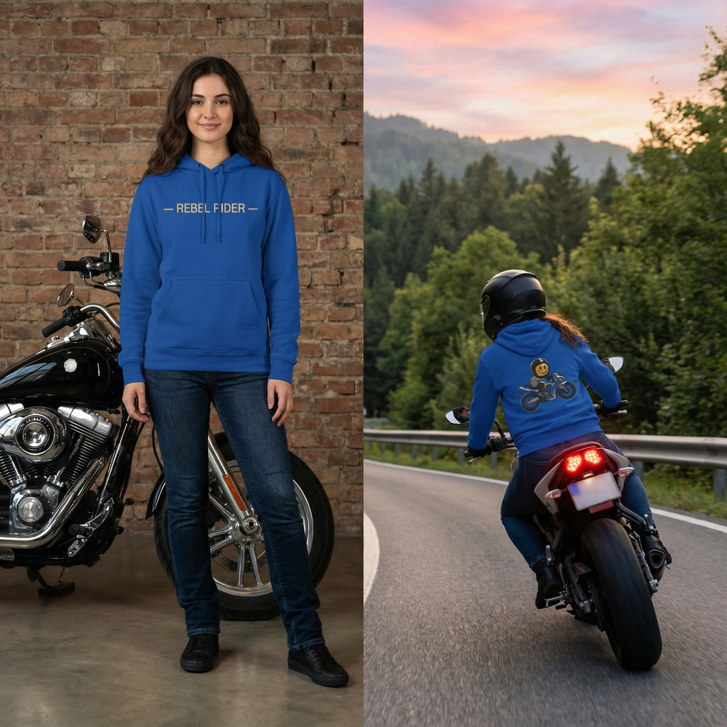Rebel Rider, Serenity Now, Speed Later, Motorcycle Unisex Hoodie