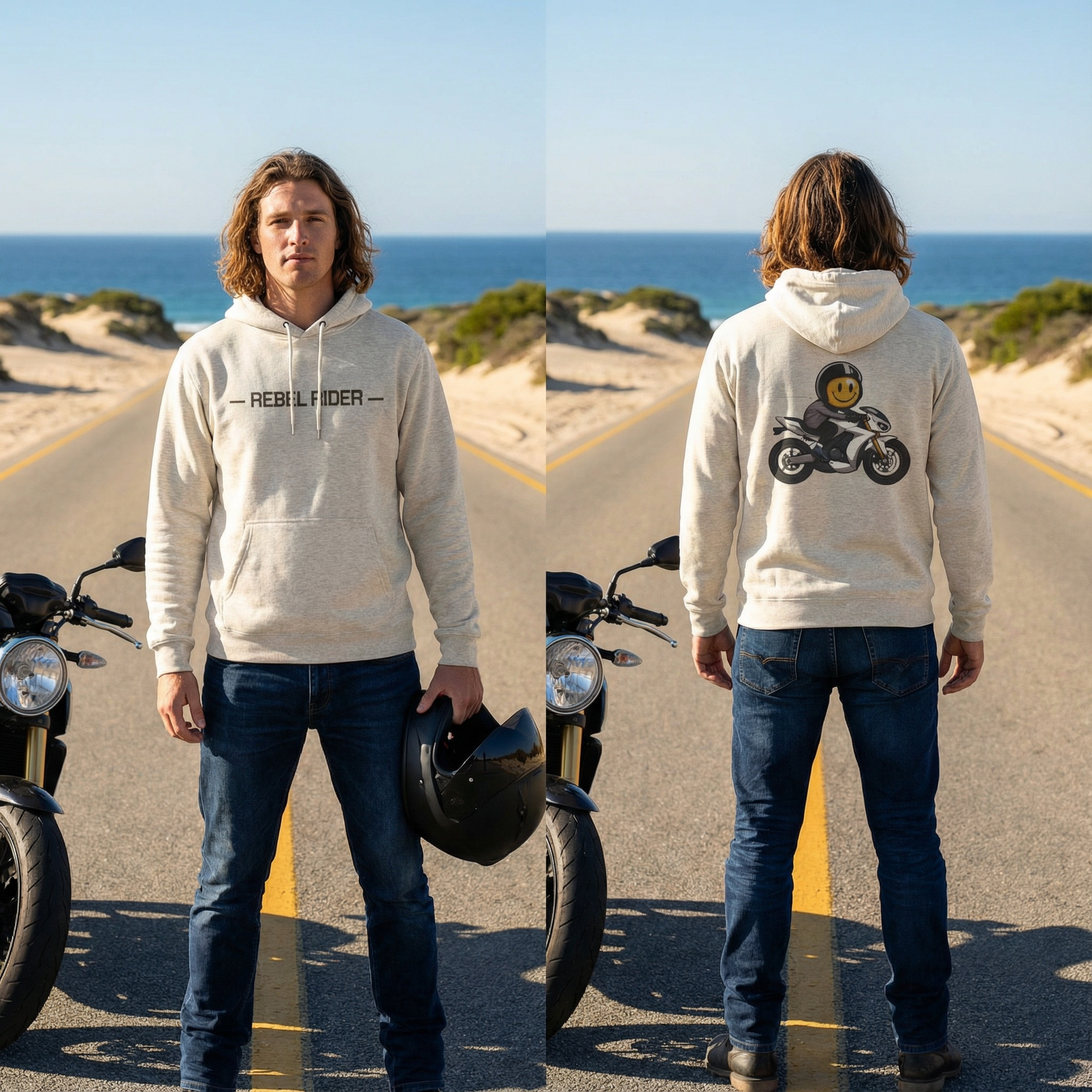 Rebel Rider, Serenity Now, Speed Later, Motorcycle Unisex Hoodie