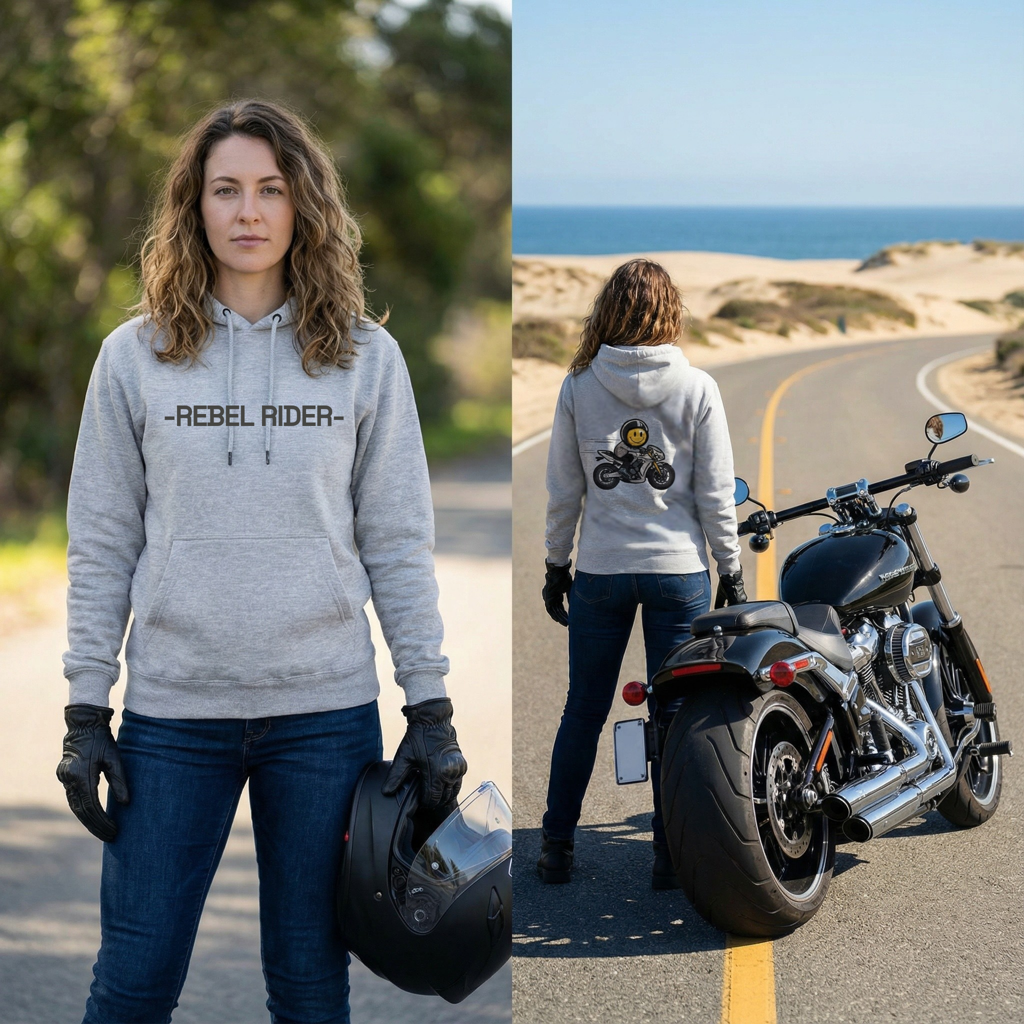 Rebel Rider, Serenity Now, Speed Later, Motorcycle Unisex Hoodie
