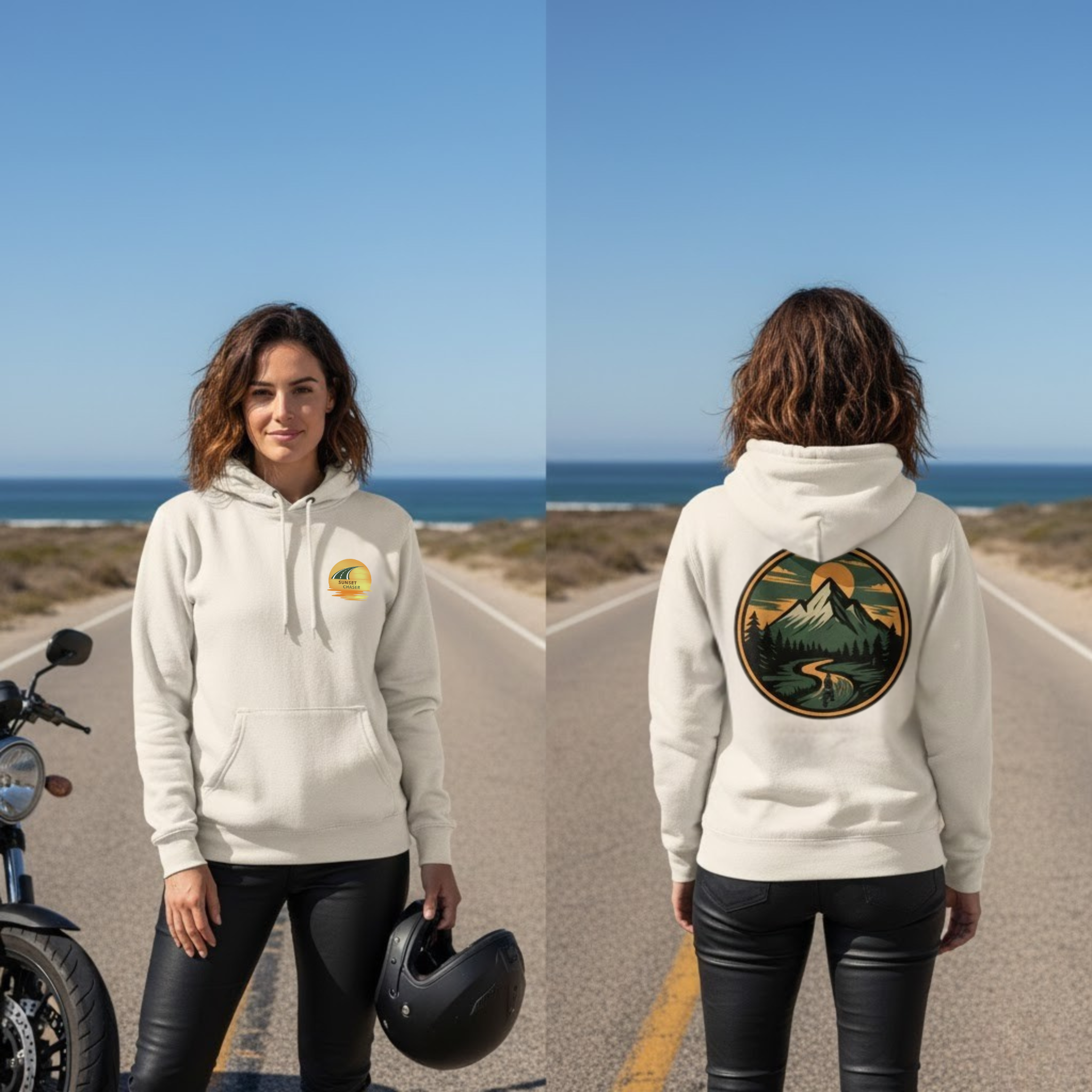 Sunset Chaser Motorcycle Unisex Hoodie