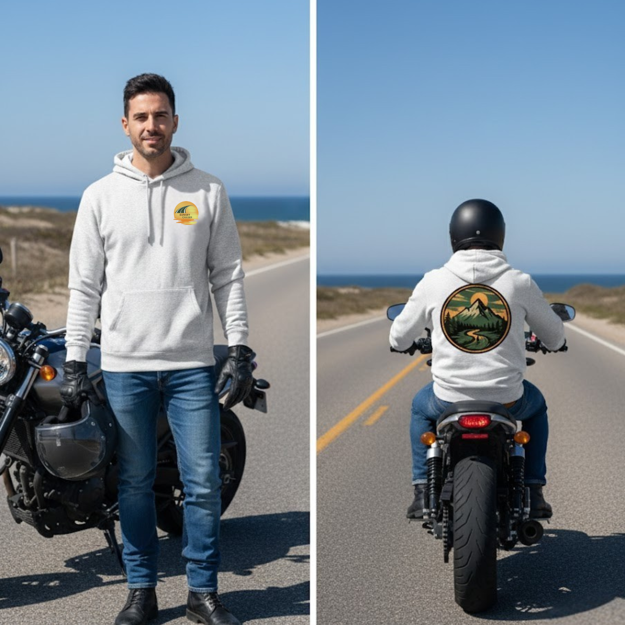 Sunset Chaser Motorcycle Unisex Hoodie