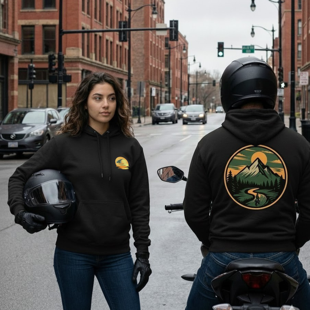 Sunset Chaser Motorcycle Unisex Hoodie