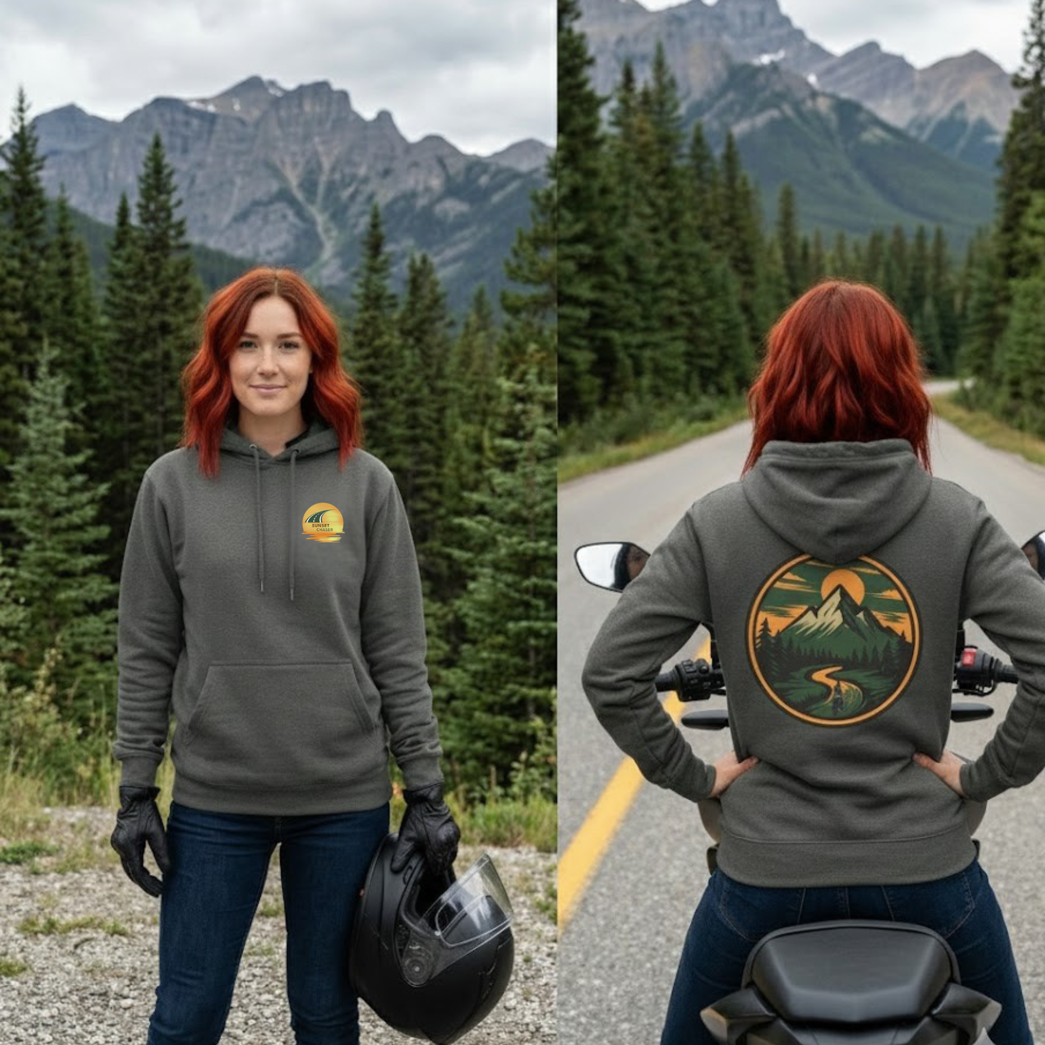 Sunset Chaser Motorcycle Unisex Hoodie