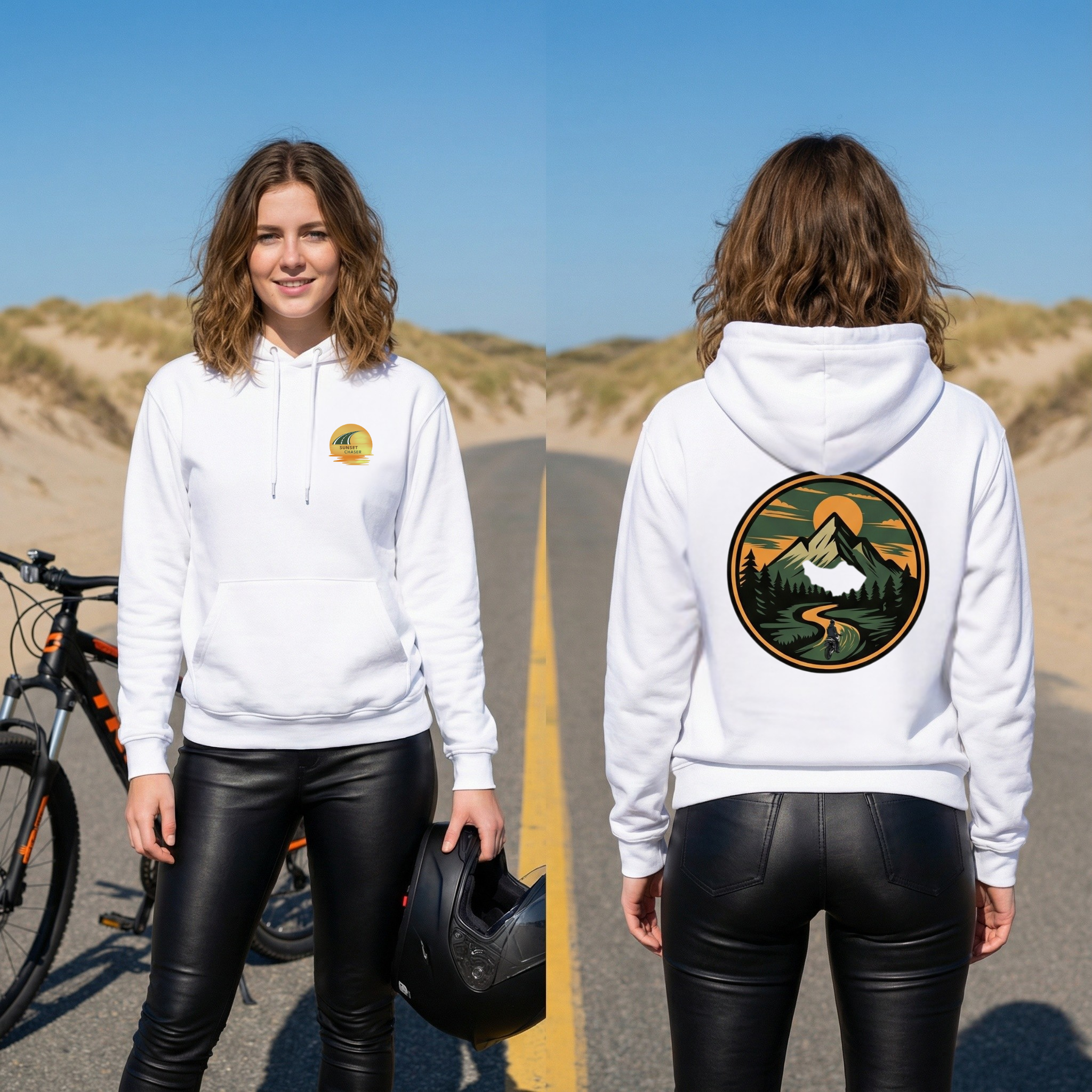 Sunset Chaser Motorcycle Unisex Hoodie