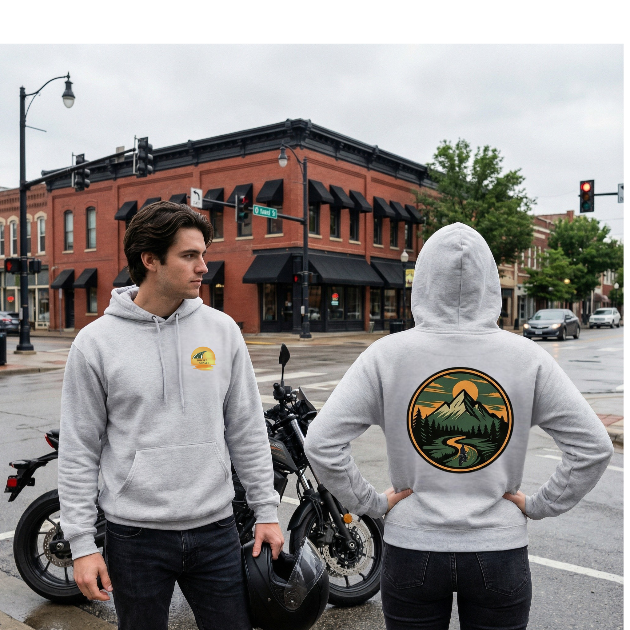 Sunset Chaser Motorcycle Unisex Hoodie