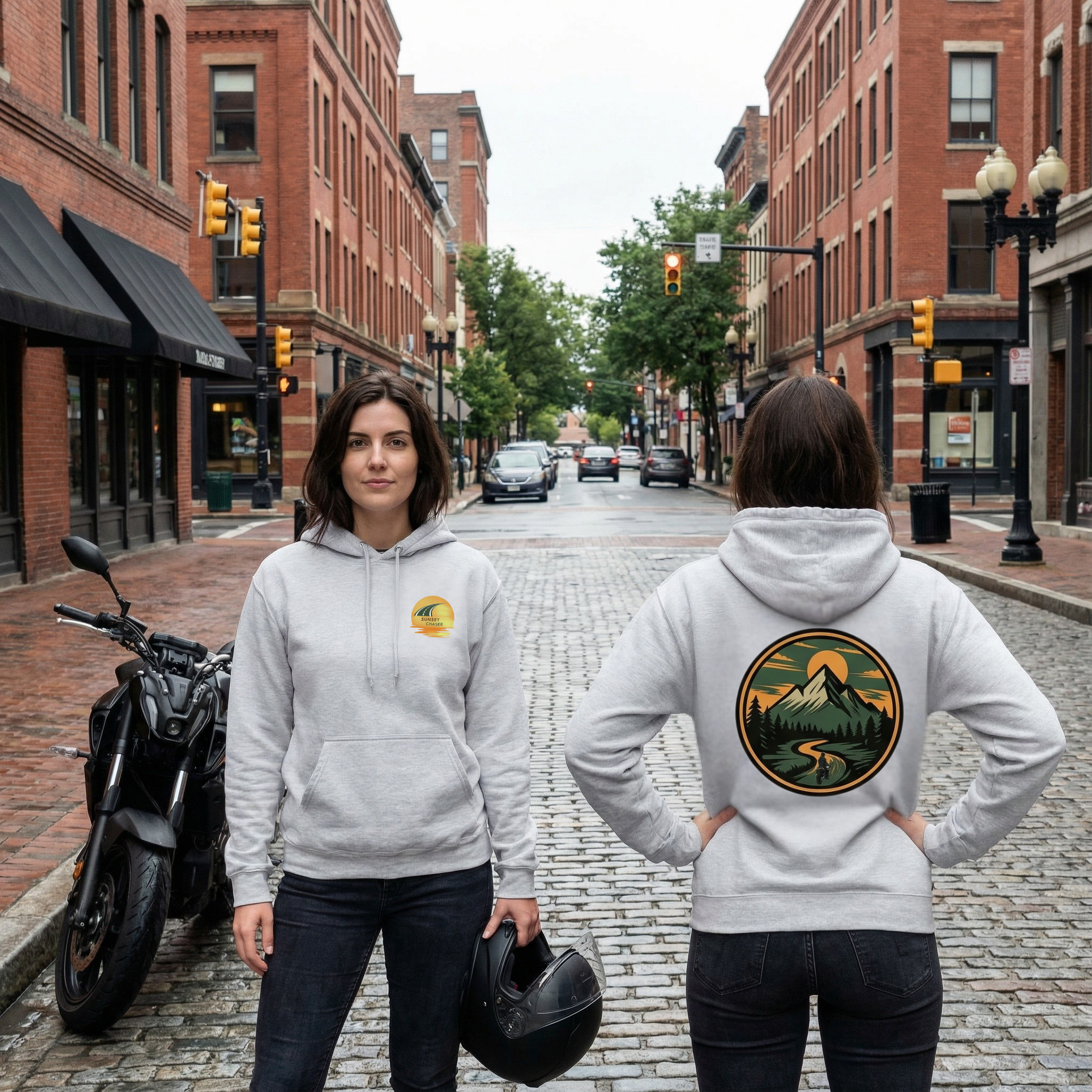Sunset Chaser Motorcycle Unisex Hoodie