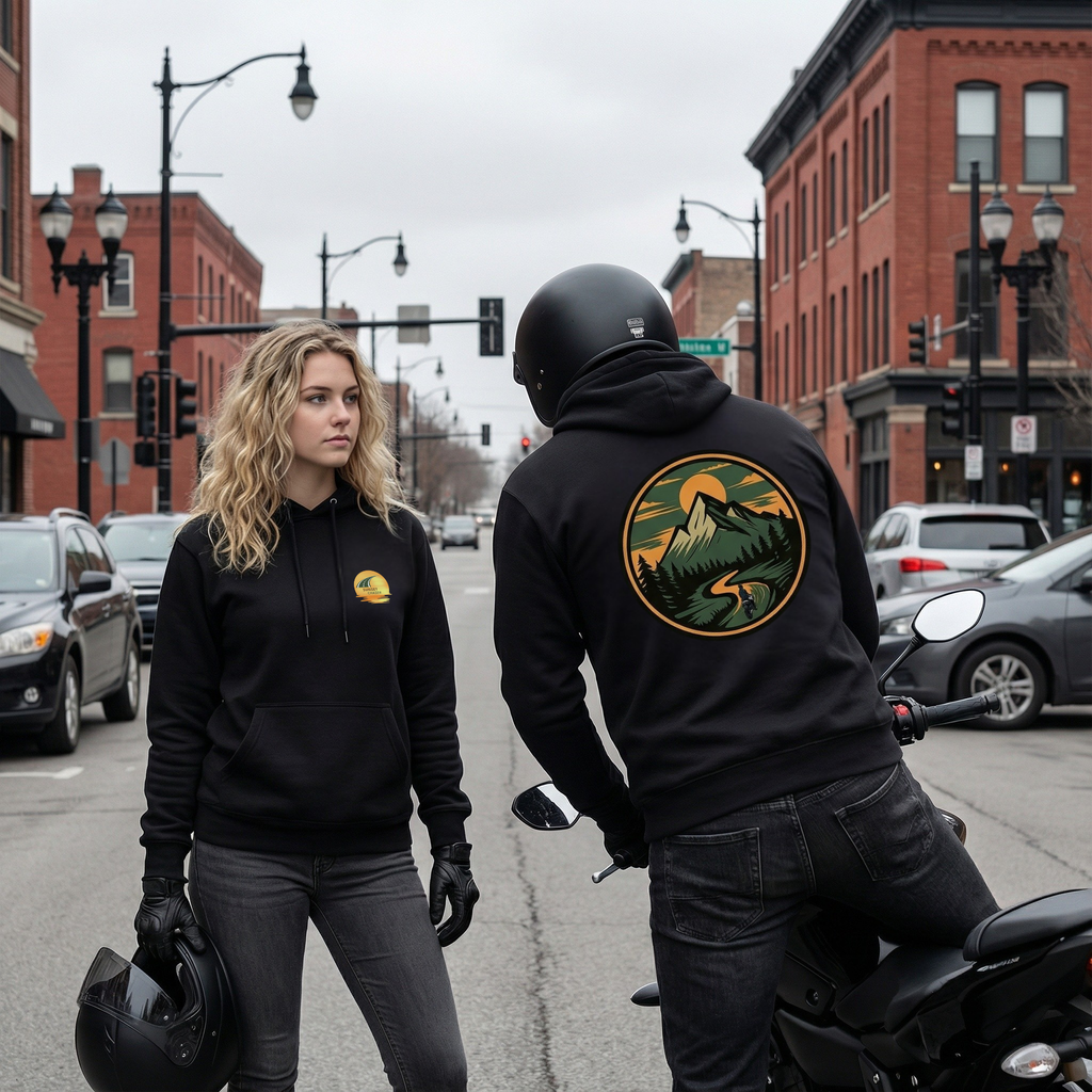 Sunset Chaser Motorcycle Unisex Hoodie
